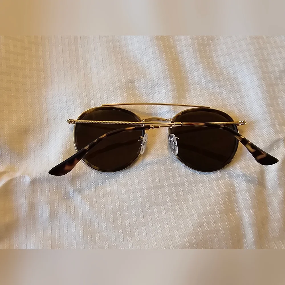 JIM HALD Gold Frame Brown Lens Women’s Sunglasses